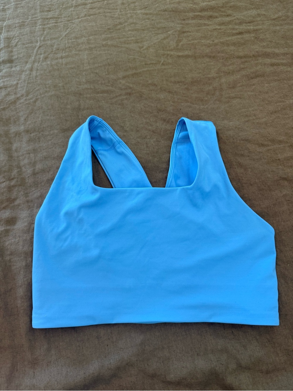 Free People Sky Blue Seamless Sports Bralette